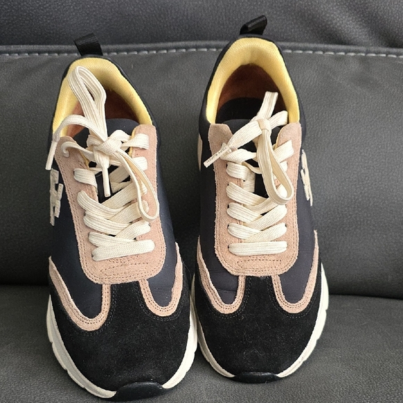 Tory Burch Black and Cream Athletic Shoes - Picture 3 of 9